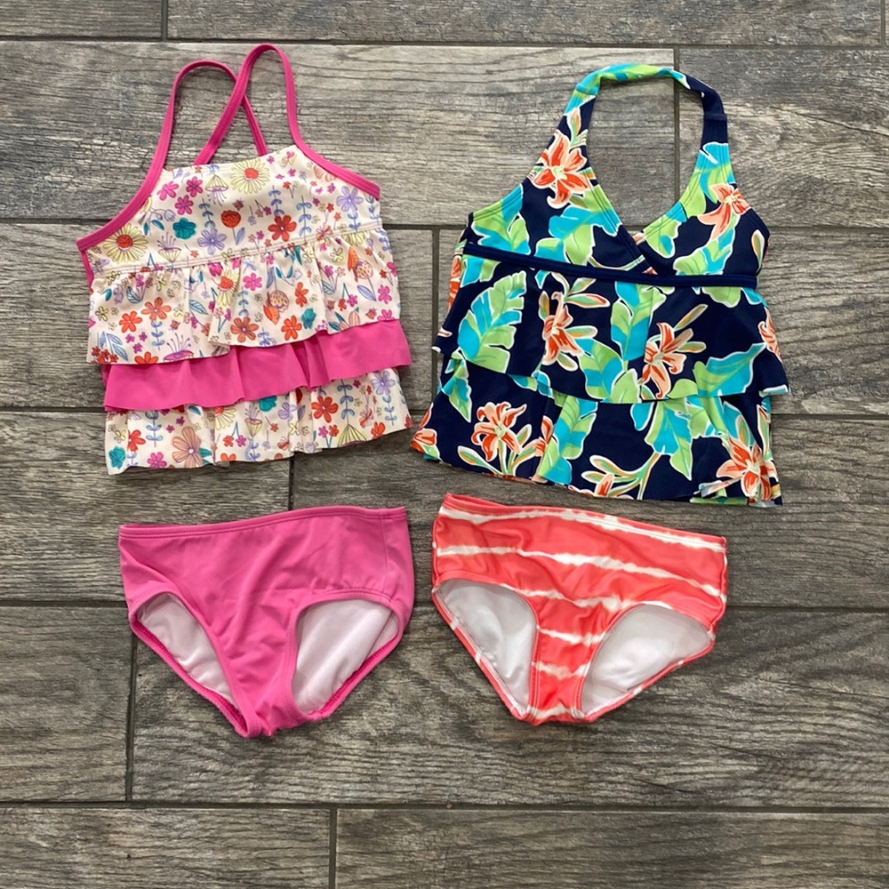 Lands end girls size 4T bathing suits